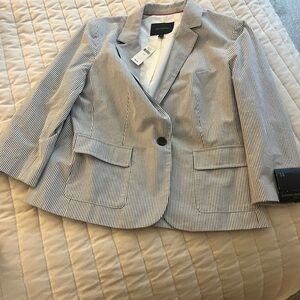 Banana Republic Blue Striped Blazer